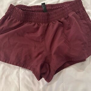 Adidas Red Athletic Shorts Lightweight Elastic Waist